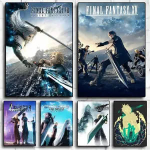 Final Fantasy Game Vintage Posters Sticky Vintage Room Home Bar Cafe Decor Kawaii Room Decor