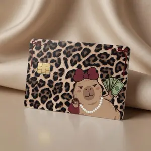 Capybara Leopard Card Sticker Cover - Premium Waterproof Vinyl Aesthetic Card Skin, 3.37x2.125 in, Scratch-Resistant, Durable Laminated Finish Art (DIY Scrapbooking & Stamping Accessory)
