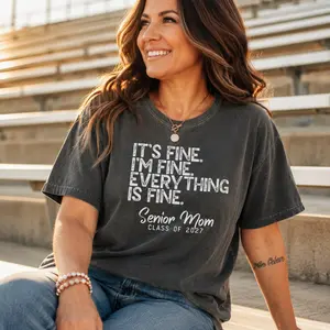Senior Mom Class Of 2027 Shirt, Comfort Colors Senior Mom Tee, Graduation Mom Shirt, Proud High School Senior Mom T-Shirt, Funny Senior Year Parent Gift, Class Of 2027 Graduation Apparel
