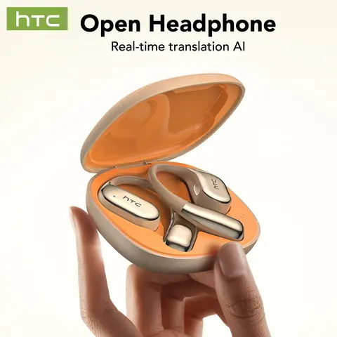 HTX NE39 Open Ear Headphones Pro, Silver Color/gunmetal /titanium Golden, Ai Voice Translation, Bluetooth-compatible Connectivity, Audio Headphones