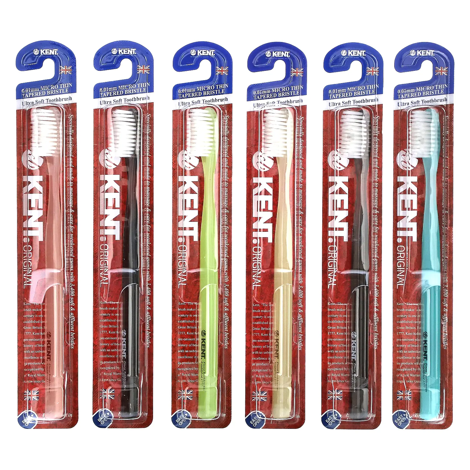 Kent Ultra Soft Toothbrush, Original, 6 Toothbrushes