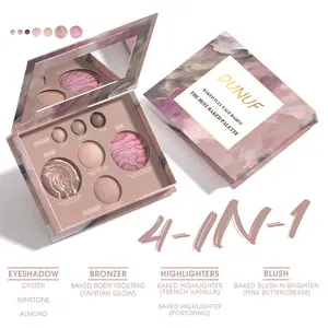 7 Color Contour Highlight Eyeshadow Blush Palette, Baked Face Palette, Brighten Skin Tone, Define Contours, Beginner Friendly, Full Face Makeup Set