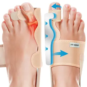 Fit Geno Bunion Corrector for Women & Men, Adjustable Big Toe Separator for Pain Relief – Orthopedic Toe Straightener for Hallux Valgus, Day & Night Support, 2 Pcs Set