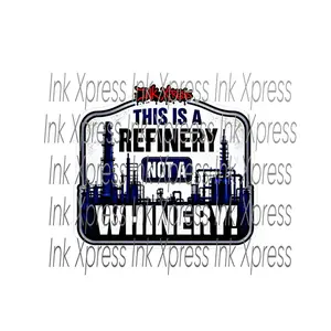 Funny refinery whinery hardhat sticker