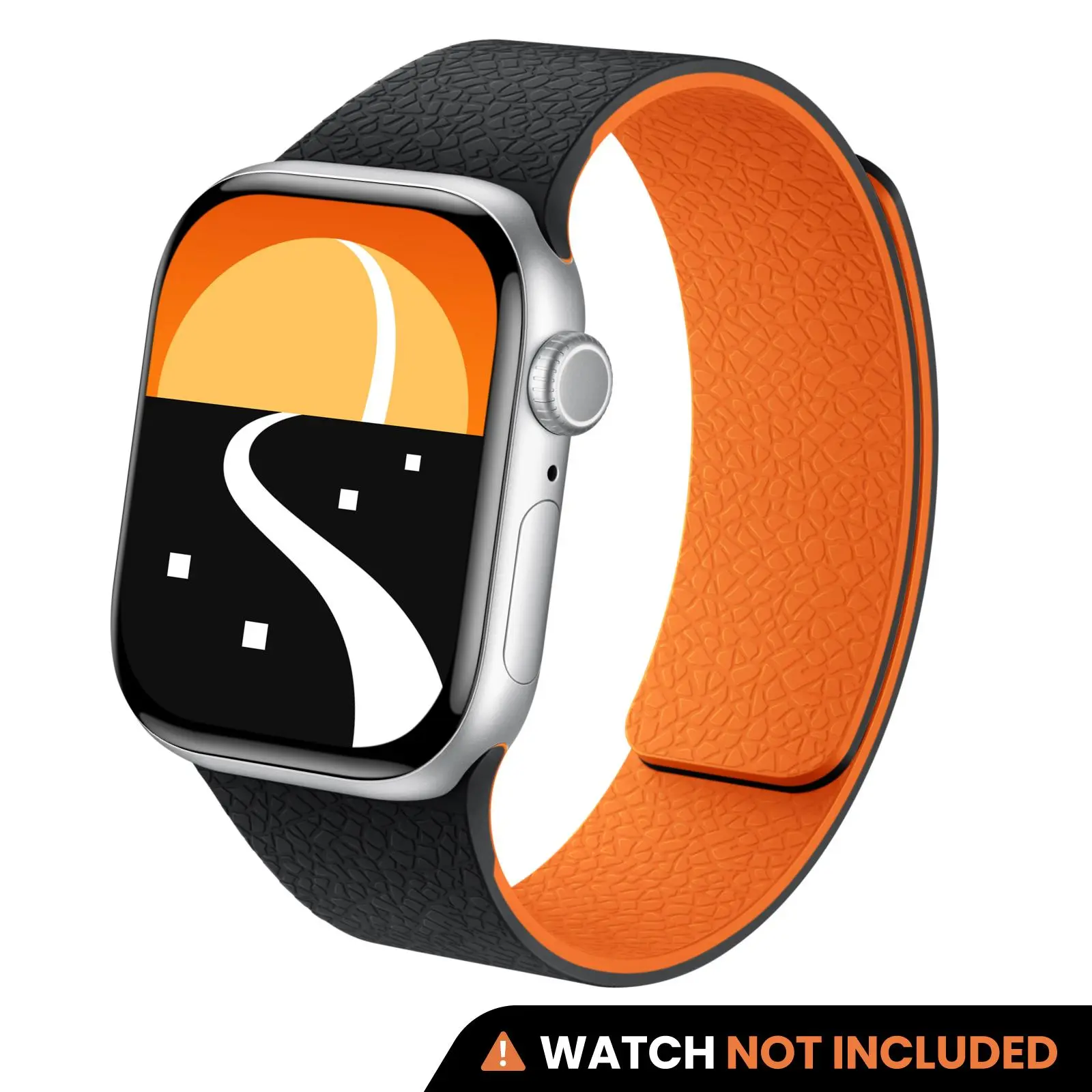 Suitisbest Snap Duo Magnetic Silicone Band for Apple Watch 42mm(S1-S3)/44mm/45mm/46mm/49mm(Ultra 1/2/3) – Quick Snap-On, Two-Tone Design, Durable & Comfortable - Band Only, Watch Not Included