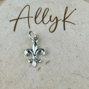 Sterling Silver Fleur‑de‑Lis Charms - 18mm for Crafting & Jewelry Making