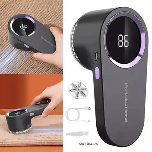 Electric Fabric Lint Remover, Portable Rechargeable Fabric Pill Shaver with LED Display, Suitable for Clothes, Furniture, Sweaters and Sofas, Efficiently Removes Lint, Fuzz, Threads and Pet Hair, Fur Removal Tool