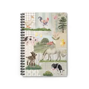 Spiral Notebook, Farm, Dreamy, Watercolor Notebook