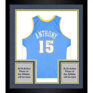Framed Carmelo Anthony Denver Nuggets Autographed Light Blue Mitchell & Ness 2003-2004 Authentic Jersey - Fanatics Authentic Certified - NBA Memorabilia