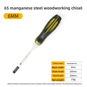 Manganese Steel Woodworking Chisel Bit, Multi-Function Carving Tool Set, Handmade Slotting Chisel, Durable Woodwork Accessory