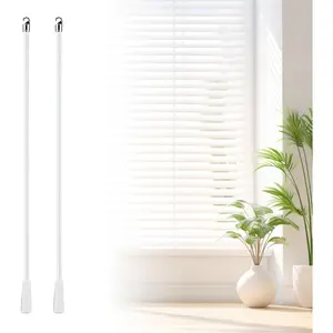 2 Pack 30inch Fiberglass Blind Wand Replacement Parts - Stick Accessory with Hook and Handle for Vertical Blinds
