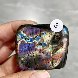 Rainbow Labradorite Freeform Stone with Flash Effect Raw Crystal Healing Energy Worry Stone Pocket Gemstone Decor
