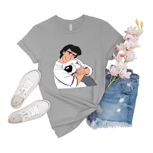 T-Shirt The Little Mermaid Prince Eric Prince Eric And Max Event Big Women Shirt Family Tee Friend Sleeve Unisex Boy Gift For Men Girl Shirts