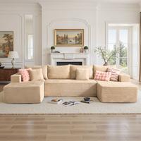 Beige U Shaped with 2*Chaise