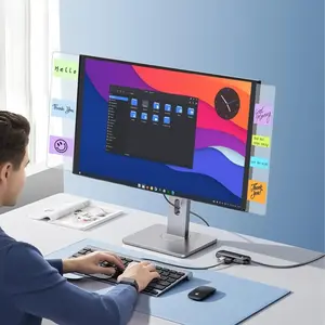 1 Piece Computer Screen Side Memo Board, Monitor Memo Board, Desktop Organizer for Home Office, Office Accessories, Desk Decor