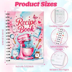 DIY Cookbook Journal  Create Your Own Recipe Book | Aesthetic Recipe Journal to Track Recipes & Design Your Personal Cookbook | Meal Planner Notebook-A5