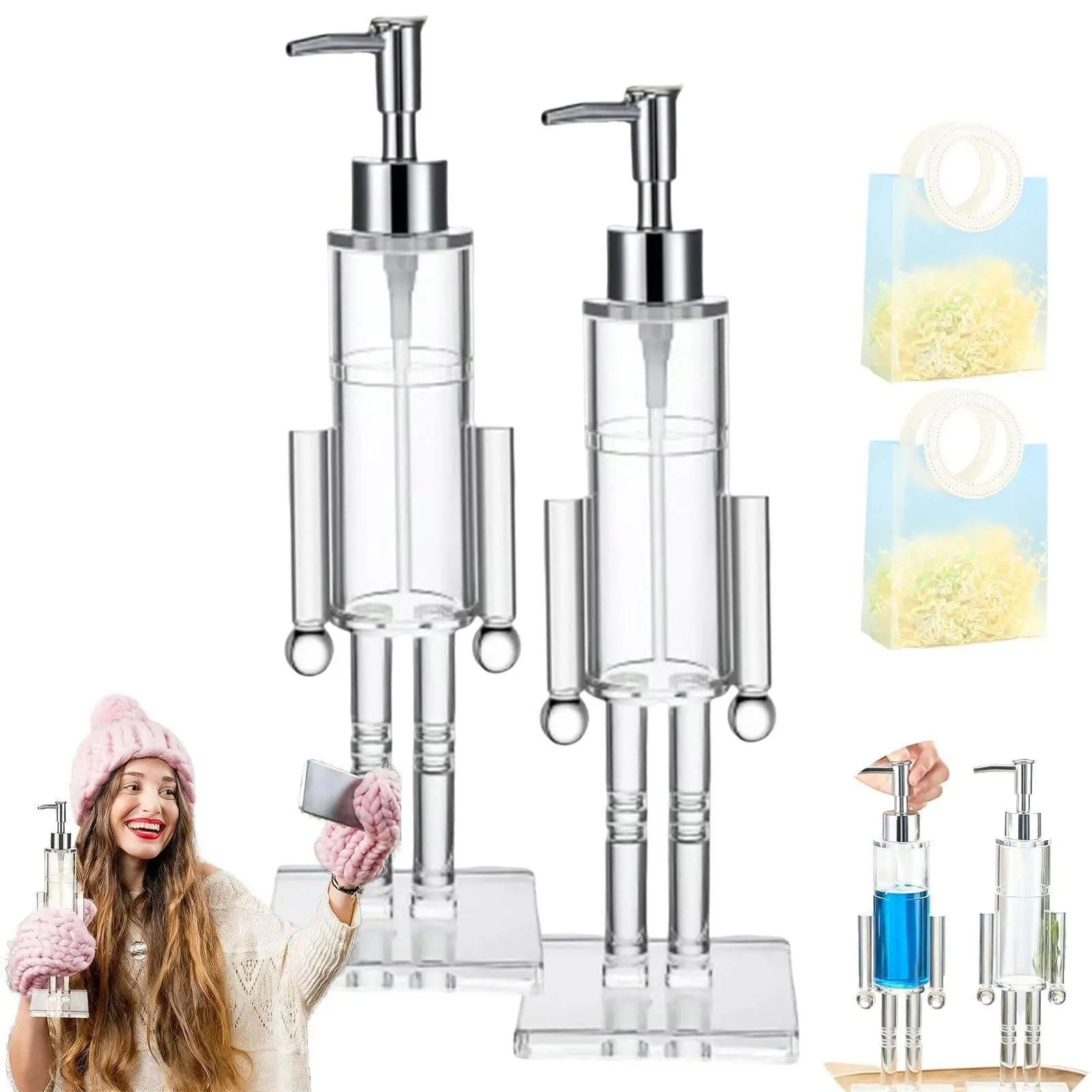 Nutcracker soap dispenser, nutcracker shaped soap rack, plastic home decoration nutcracker soap dispenser, bathroom accessories