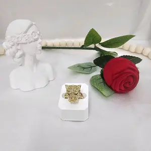 Valdiviajewery #2012 Puma ring, 14k gold-plated, high-quality