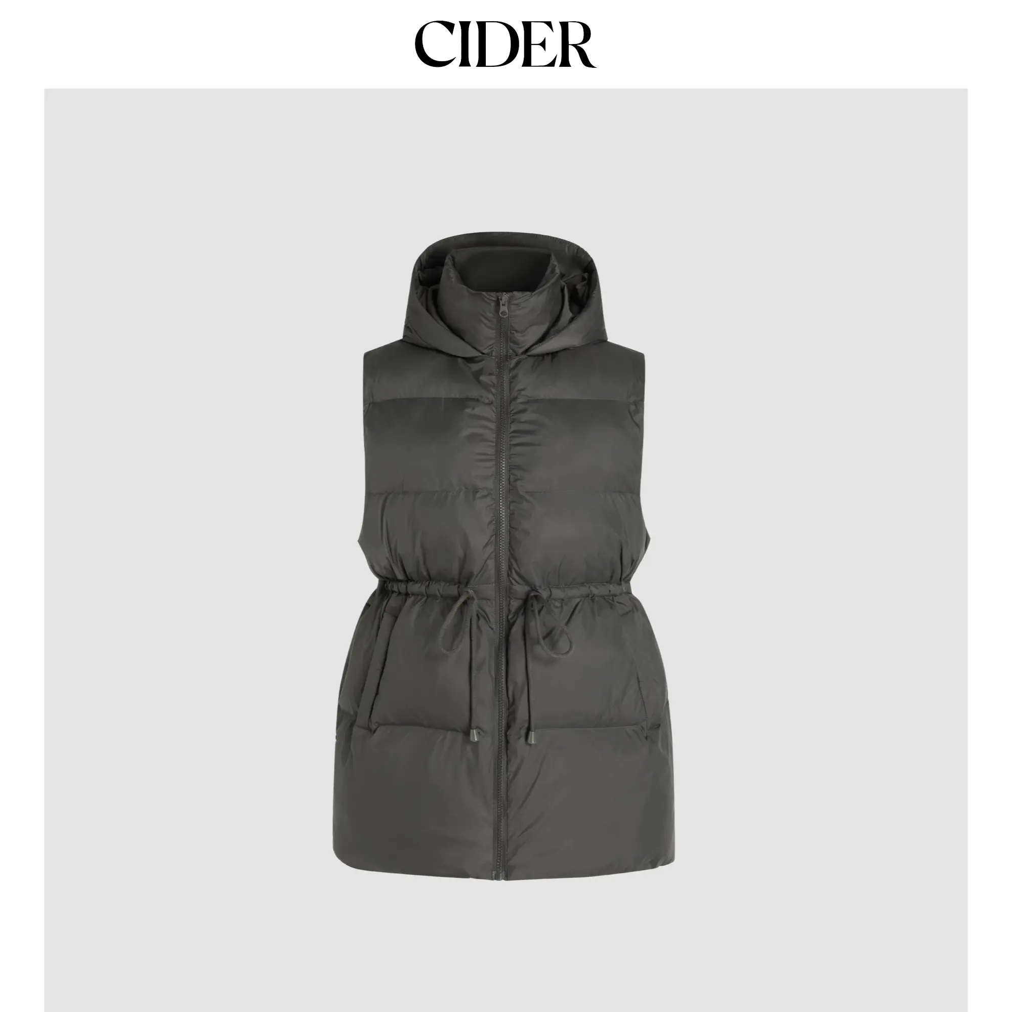 Cider [size 4-10] Hooded Solid Puffer Vest