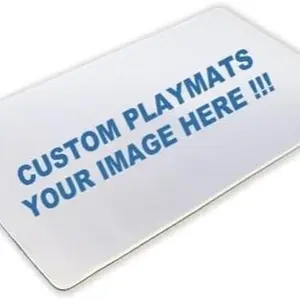 Custom Playmat 24" x 14" Non-Slip with Mat Bag Printable Play Zone & Optional Stitched Edging Any Image Printed Your Design Tournament and Card Game Legal