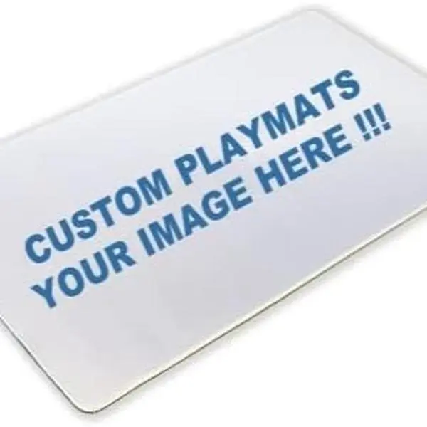 Custom Playmat 24" x 14" Non-Slip with Mat Bag Printable Play Zone & Optional Stitched Edging Any Image Printed Your Design Tournament and Card Game Legal