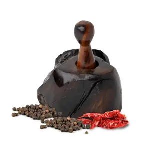 Ironwood Pepper Grinder – Manual Spice Grinder, Wooden Pepper Mill Grinder, Chiltepin Pepper, 4 x 3.5 x 4.5 inches