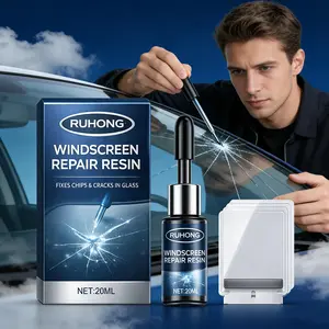 Car Windshield Crack Repair Kit Auto Maintenance Cracks Gone Glass Repair Fluid Automotive Windscreen Tool for Fixing Chips Star Shaped Crack