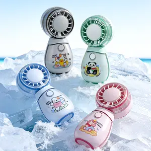 Portable Mini Handheld Fan, USB Rechargeable Adjustable ,3 Speed, Cartoon Design Essential ,for Summer Travel Vacation Essentials Outdoor Activities Beach Indoor Use Office Desk Usage