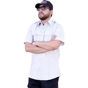 First Class 100% Polyester Short & Long Sleeve Zippered Uniform Shirt 4 Pocket Hidden, Law Enforcement BDU Zipper Closure.