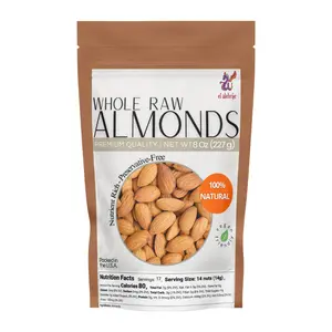 El Alebrije  Whole Raw Almonds (8 0z - 227 G) - Almendra Entera - Premium Quality 100% Natural Almonds | Delicious & Healthy Nut Snack