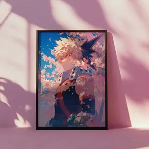Katsuki Bakugo Anime Print My Hero Academia Poster Kawaii Wall Decor Otaku Gift Japanese Manga Art Aesthetic Room Decor MHA Art
