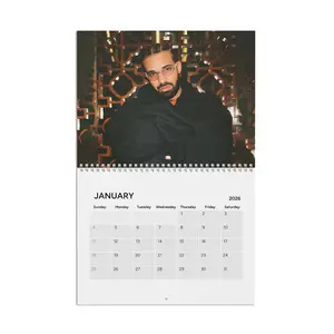 Drake 2026 Wall Calendar, New Year Wall Calendar, Concert Stage Portrait, Hip Hop Music Fan Gift, Christmas Gift