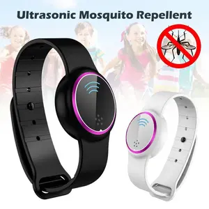 Outdoor smart sonic electronic wristband with adjustable silicone strap, suitable for both adults and children. Portable outdoor electronic wearable device.
