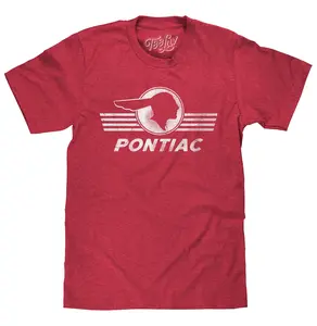 Pontiac Distressed Headdress Logo T-Shirt - Red
