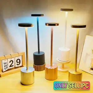 Adjustable Three-Color LED Table Lamp, Modern Computer Lamp, USB Rechargeable Night Light, Dimmable Nightlight, Home Decor, Living Room Bedroom Office Use, Five Colors Available