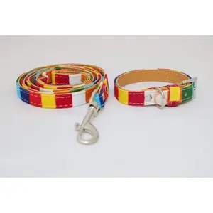 Rainbow Collar & Leash Set