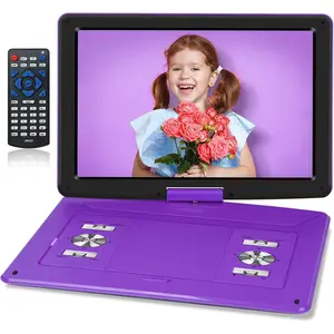 17.5" Portable DVD Player with 15.6" Large  Screen, 6 Hours Rechargeable , Support USB/SD Card/Sync TV, Multiple Disc Formats, DVD Player Portable with  Charger,
