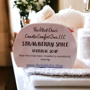 The Wick Chic's Candle Comfort Zone, LLC Bar Soap - Strawberry Smile for Body Care - Cleanser