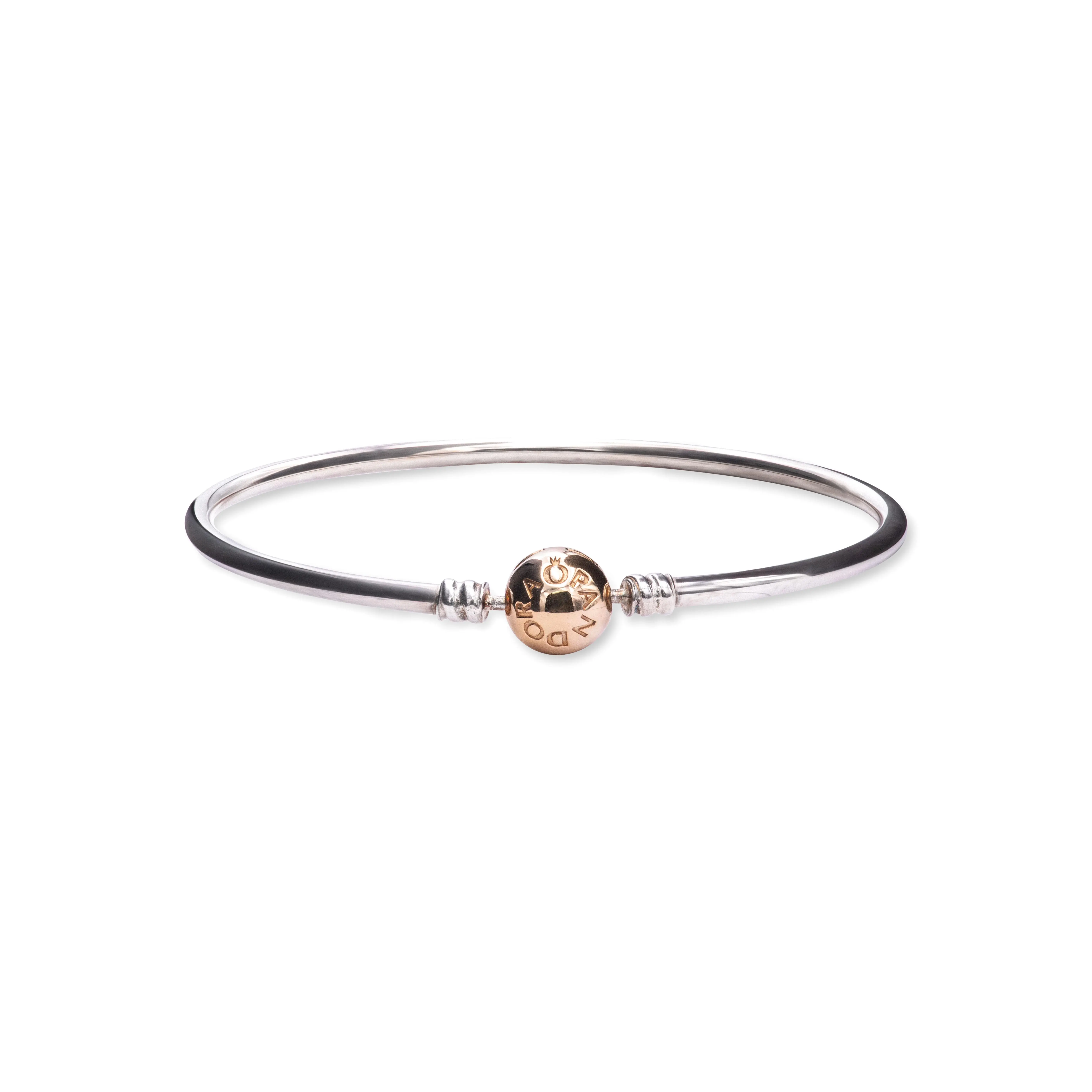 Pandora Moments Bangle Sterling Silver Women's Jewelry 21 cm 590718-21
