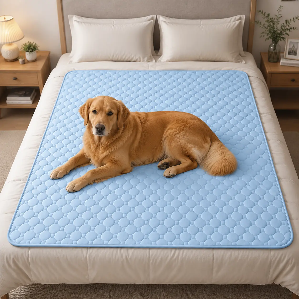 Jumbo Dog Bed Mat 79"x67", Washable Pet Sleeping Mat to Protect Bed from Muddy Paws & Shedding, Fits Queen/King Bed