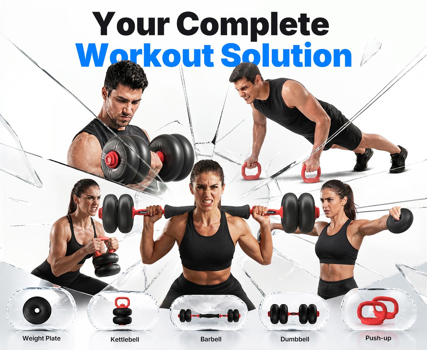 Merach 5-in-1 Dumbbell Set 4-45lbs Adjustable, Weight Dual Safety Locks and Skin-Safe Surface, Floor-Friendly Design for Home Gym Exercise Training Merach 5-in-1 Dumbbell Set 4-45lbs Adjustable, Weight Dual Safety Locks and Skin-Safe Surface, Floor-Friendly Design for Home Gym Exercise Training