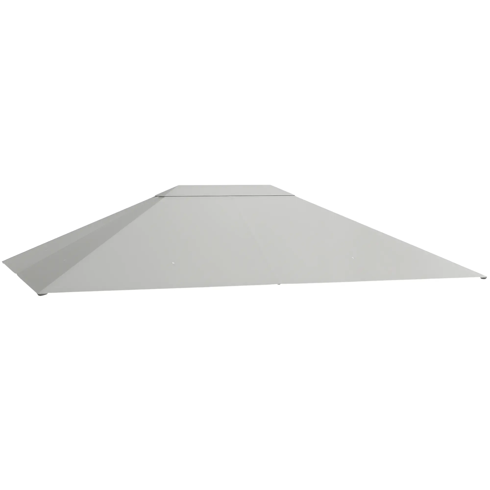 10'x13' Light Gray Polyester Outdoor Patio Gazebo Replacement Canopy Roof, Lightweight Fade-Resistant, 156.25" L x 117" W, with UV Prevention, Drainage, Ventilation & Hook-and-Loop Fastener for Garden Party, Picnic, Sun Protection, Stable, Cover