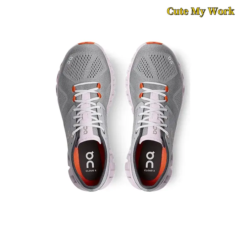 Gray-Blush Pink Color Block Running Sneakers - Brand New, Breathable Perforated Mesh Upper, Shock-Absorbing, Supportive Sports Trainers for Outdoor Jogging, Daily Workout, Multi Sizes Light Shoes