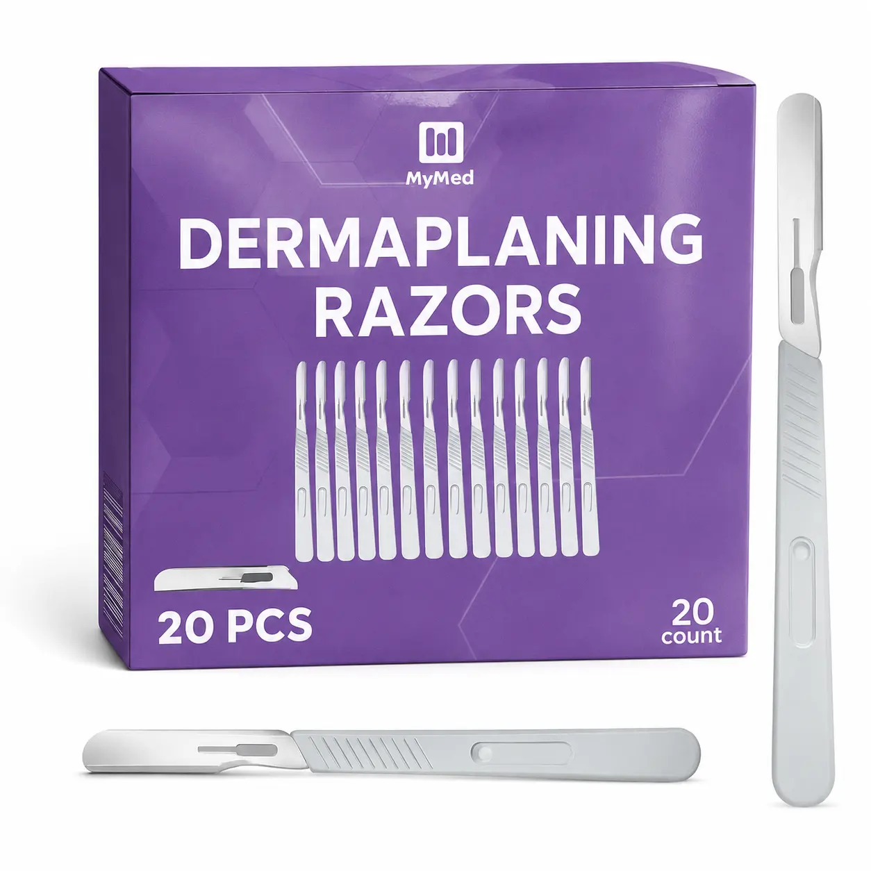 Dermaplane Razor for Women Face - Pack of 20 Face Shaving Razors for Peach Fuzz, Brows and Upper Lip - Smooth Glowy Makeup-Ready Skin at Home