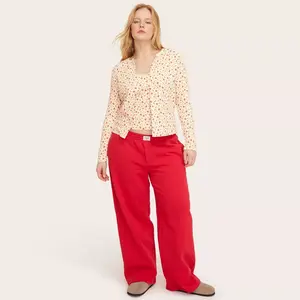 Women's High-Rise Boxer Sweatpants - Parke Red XXL
