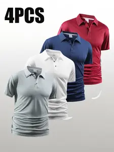 Men's Summer Thin Casual Polo Shirt, Simple Outdoor Business Sport Polo Top, Comfortable and Stylish, Perfect for Daily Wear