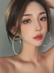 Rhinestone Decorated Hoop Earrings, Fashionable Earrings for Women, Daily Use, Trendy All-match & Exquisite Jewelry for Birthday Gift, High Quality Earrings