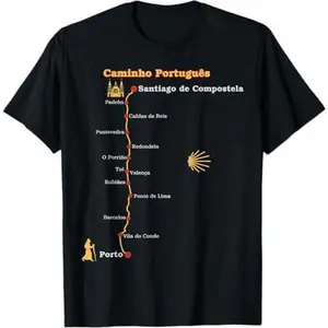 Route Caminho Português de Santiago Stages Camino Portugues T-Shirt