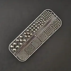 782-piece AISI304 stainless steel precision ball set with 12 sizes in diameters of 1mm, 1.5mm, 2mm, 2.5mm, 3mm, 3.5mm, 3.9688mm, 5mm, 6mm, 7mm, 8mm and 9mm