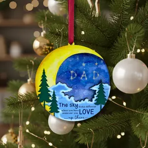 Dad in Heaven Ornament, Memorial Ornament for Loss of Father, In Memory of Dad Christmas Ornament, Angel Wings Remembrance Keepsake, Dads Memorial Ornaments 2025, Christmas Tree Hanging Decoration